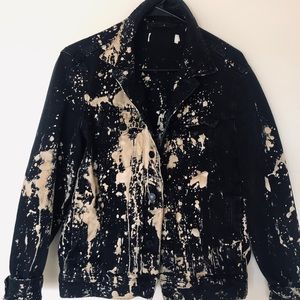 Bleached Black Denim Jacket